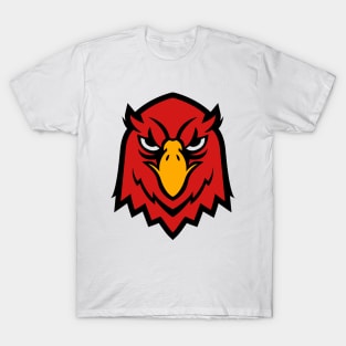 Red Falcon Bird Face Logo T-Shirt